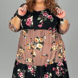 Haptics by Holly Harper Floral Tiered Ruffle Dress Size 3X (from Boutique)